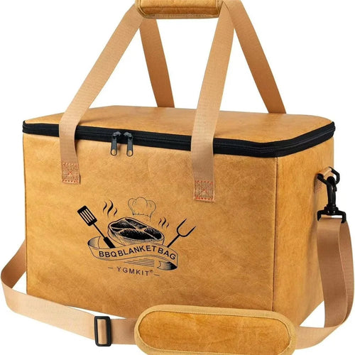 Reusable Large Capacity BBQ Insulated Bag Aluminum Film Meat Storage Zipper Thermal Cooler Bag (BPA Free, No FDA) - 1