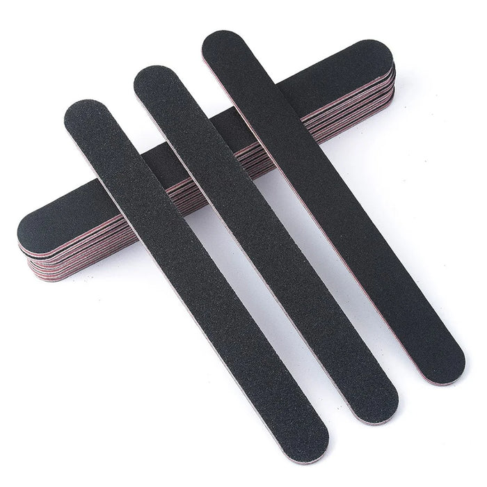 10Pcs Double Sided EVA + Red Abrasive Particles Nail File Natural Gel Nails Professional Manicure Tool - 1