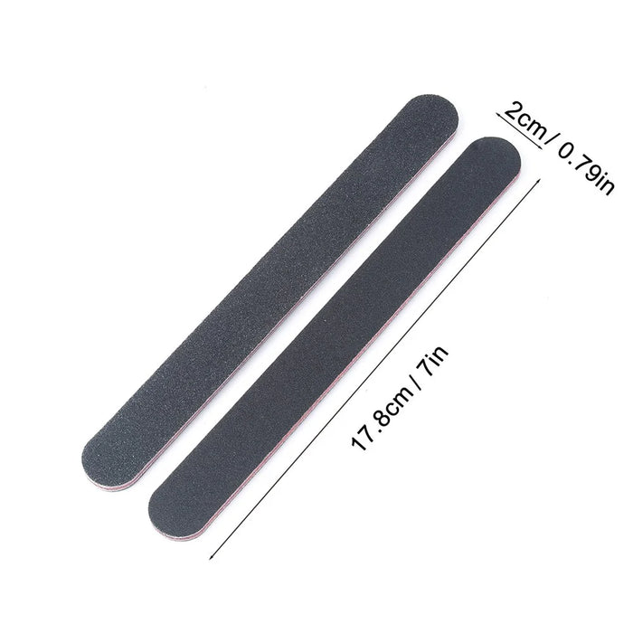 10Pcs Double Sided EVA + Red Abrasive Particles Nail File Natural Gel Nails Professional Manicure Tool - 4