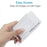 Retractable ID Badge Holder Zinc Alloy Buckle Dual Card Slots PC Card Case for Students Office Workers - Vertical - 4