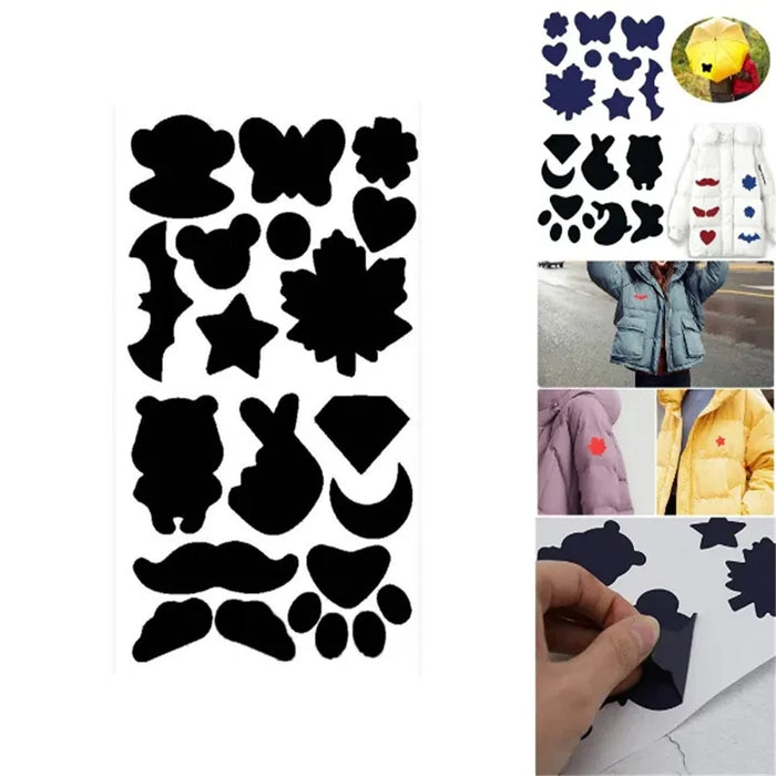 Self-Adhesive Repair Patches Down Jackets Raincoats Tents No Cut Waterproof Tear Resistant Fabric Patch - Light Pink - 3