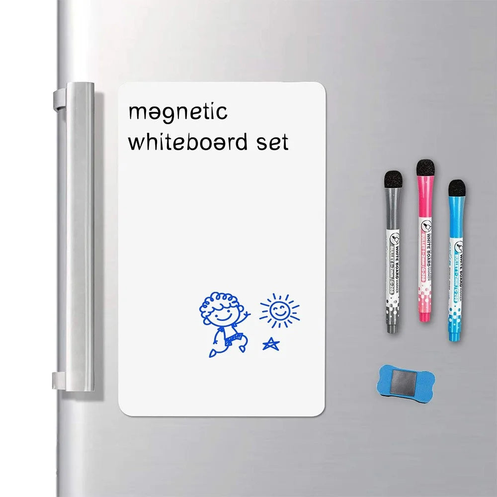 A4 PET Soft Whiteboard DIY Fridge Magnetic Erasable Message Board with 3 Markers + 1 Eraser - 3