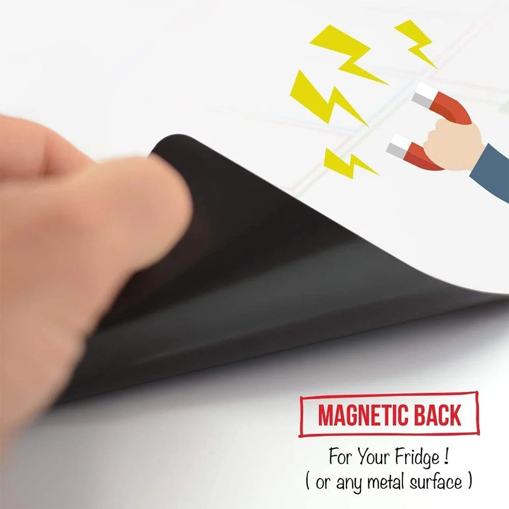 A4 PET Soft Whiteboard DIY Fridge Magnetic Erasable Message Board with 3 Markers + 1 Eraser - 5