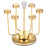 360 Degree Rotating Mug Holder Stainless Steel 6 Hooks Cup Drying Rack Kitchen Drinkware Organizer, Gold - 1