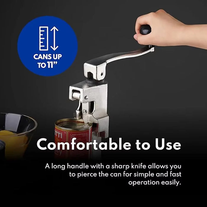 Manual Can Opener with Long Handle Commercial Table Clamp Opener for Restaurant Hotel - 3