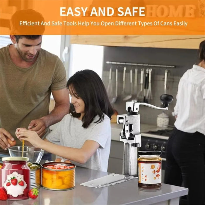 Manual Can Opener with Long Handle Commercial Table Clamp Opener for Restaurant Hotel - 4