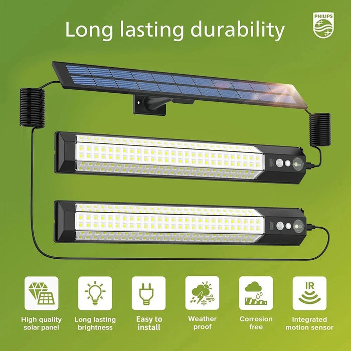 2Pcs Outdoor Wall Lamp with Solar Panel IP65 Waterproof Motion Sensor Lamp for Garden Landscape Yard - 5