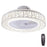 Nordic Hollow Out LED Ceiling Light 3 Speeds Adjustable Remote Control Fan for Living Room Bedroom - White - 1