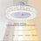 Nordic Hollow Out LED Ceiling Light 3 Speeds Adjustable Remote Control Fan for Living Room Bedroom - White - 2
