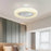 Nordic Hollow Out LED Ceiling Light 3 Speeds Adjustable Remote Control Fan for Living Room Bedroom - White - 7