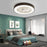 Modern LED Ceiling Light for Living Room Dining Room 3 Speeds Adjustable Ultra Thin Fan with Remote Control - Black - 2