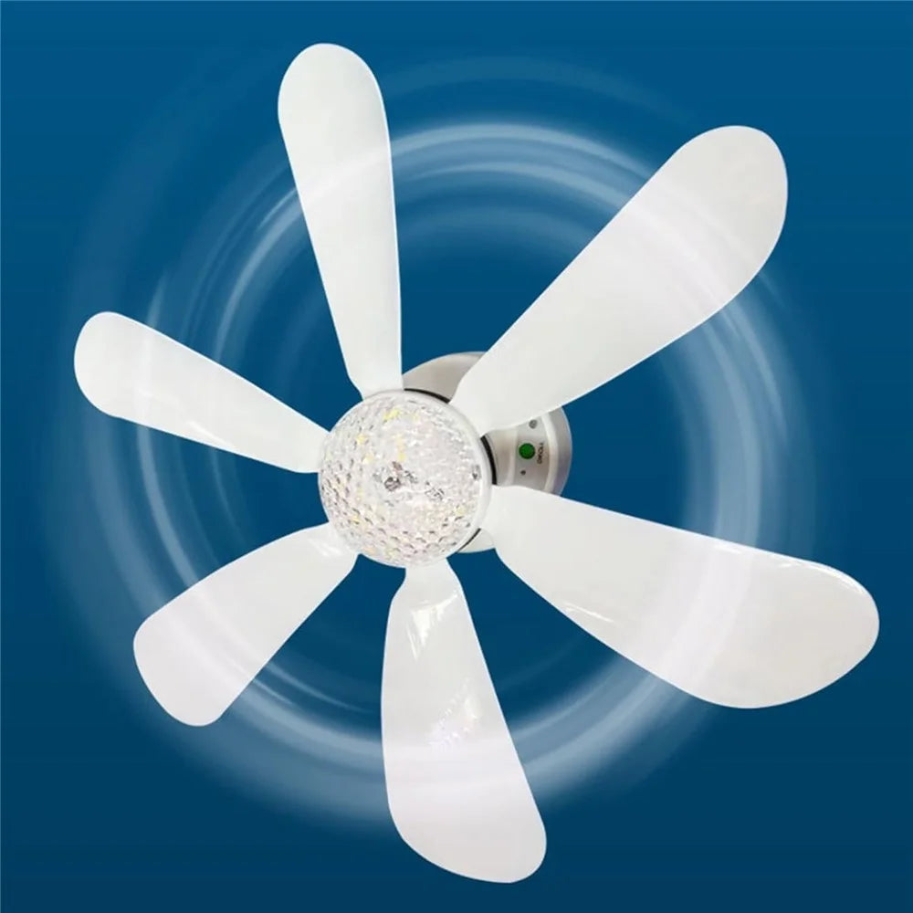 3 Levels Dimmable Solar Powered Fan Light for Outdoor Camping Remote Control Hanging Ceiling Fan - 7