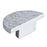 Brass French Cabinet Pull 9037 Hammered Textured Wardrobe Handle Drawer Pull Single Hole - Bright Chrome - 1