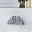 Brass French Cabinet Pull 9037 Hammered Textured Wardrobe Handle Drawer Pull Single Hole - Bright Chrome - 2
