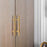 Brass French Cabinet Handles 160mm Hole Centers 6168 Hammered Texture Pulls for Wardrobe, Drawer - Gold - 2