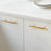 Brass French Cabinet Handles 160mm Hole Centers 6168 Hammered Texture Pulls for Wardrobe, Drawer - Gold - 3