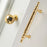 Brass French Cabinet Handles 96mm Hole Centers 6169 Hammered Texture Pulls for Wardrobe Drawer - Gold - 2