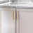 Brass French Cabinet Handles 96mm Hole Centers 6169 Hammered Texture Pulls for Wardrobe Drawer - Gold - 3