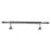 Brass French Cabinet Handles 9074 Hammered Textured 128mm Hole Centers Wardrobe Drawer Pulls - Bright Chrome - 1