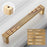 New Chinese Style Brass Drawer Pull 128mm Hole Centers C-Shaped Handle for Cabinet Wardrobe Cupboard - Gold - 2