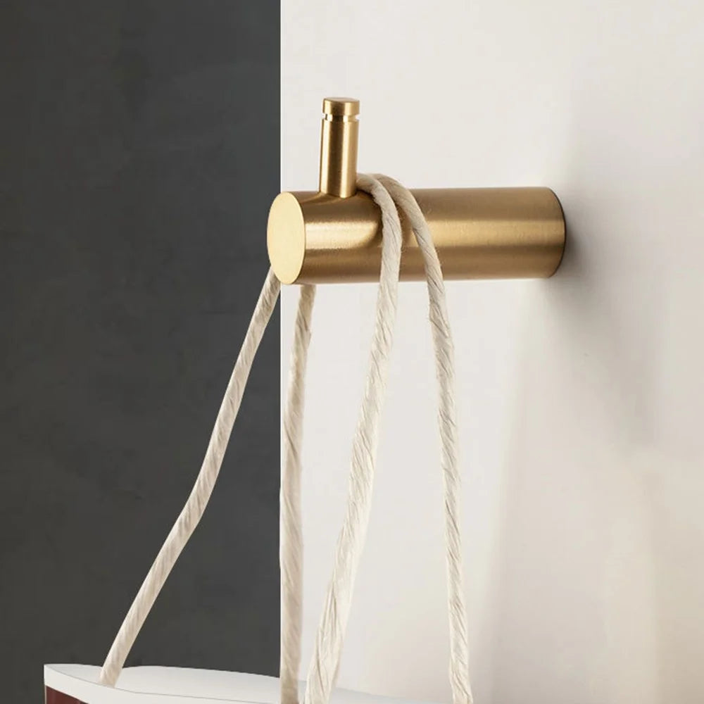 YG-003 Brushed Brass Wall Mounted Hook 20 x 60mm Coat Hangers for Hallway Bedroom Bathroom - Bronze - 2