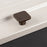 BR75 Brass Cabinet Drawer Pulls 35 x 22mm Wardrobe Square Handles Single Hole Furniture Hardware - Coffee Bronze - 1
