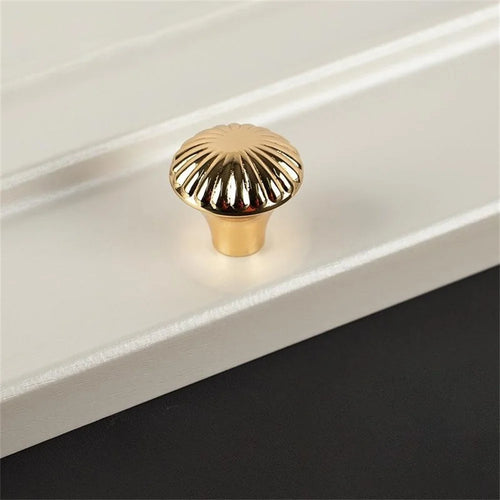 BR86 Brass Cabinet Pull Handles 30 x 28mm Single Hole Drawer Wardrobe Knobs Hardware Furniture - 1