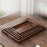 29 x 18 x 4cm Walnut Wood Serving Tray for Tea Coffee Fruit Rectangle Platter with Handles - 4