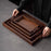 29 x 18 x 4cm Walnut Wood Serving Tray for Tea Coffee Fruit Rectangle Platter with Handles - 5