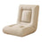 Cotton Linen Foldable Single Sofa Chair Adjustable Backrest Lounge Seat for Balcony Bay Window - Beige - 1
