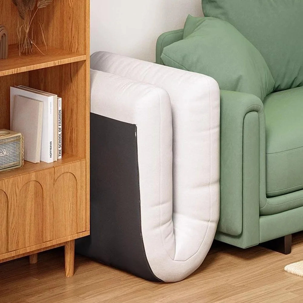 Tech Fabric Foldable Single Sofa Chair Adjustable Backrest Lounge Seat for Balcony Bay Window - Beige - 4