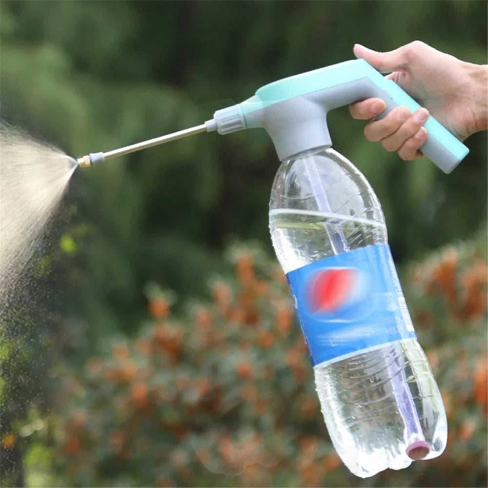 Multifunction Electric Garden Plants Sprayer High Pressure Lawn Watering Tool Nozzle Sprayer Head with 3 Meters Water Hose for Drink Bottle - Blue - 3