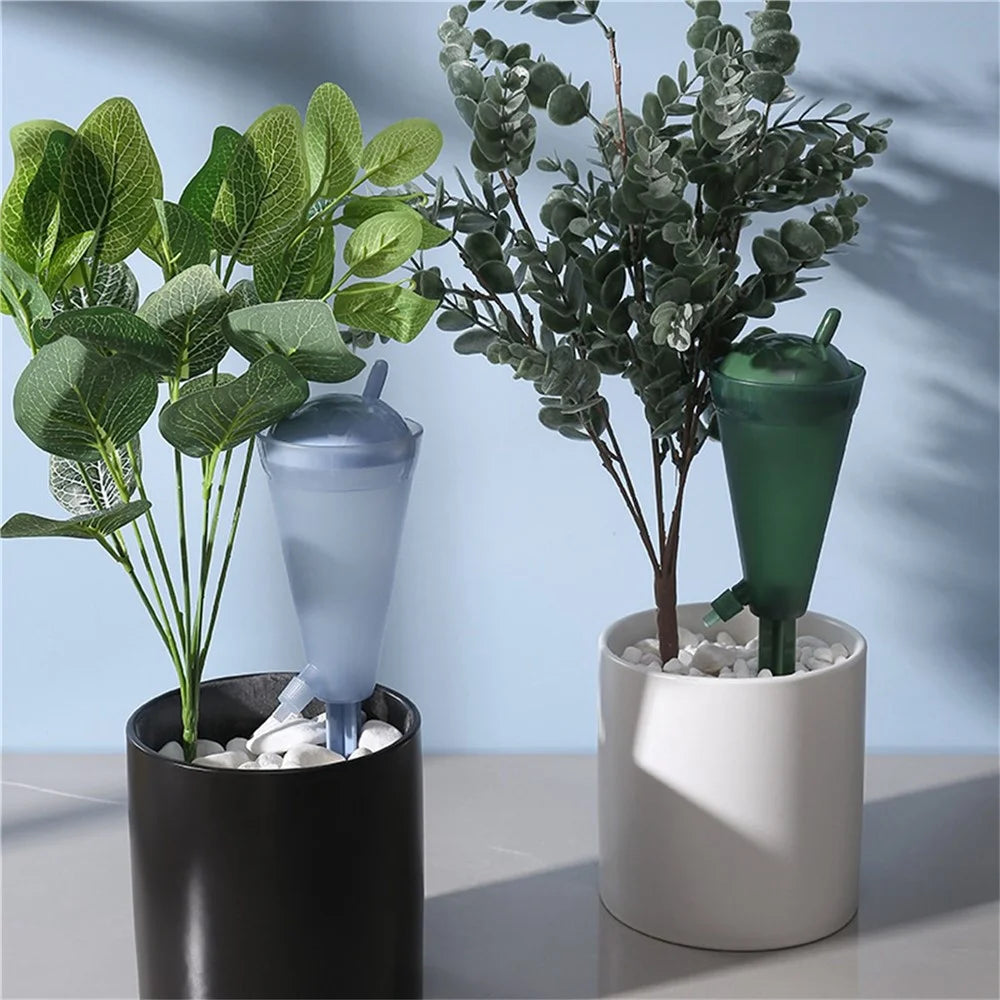 JY0034 200ML Self Watering Spikes Plant Self Watering Devices Automatic Drip Irrigation Plant Waterer with Valve Switch for Outdoor and Vacation Plant Watering - Green - 5