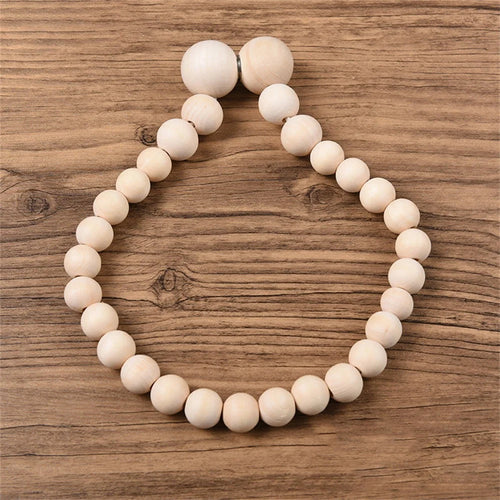Magnetic Curtain Tiebacks No Drill Decorative Wood Holdbacks Window Treatment Accessories - Wood Color - 1