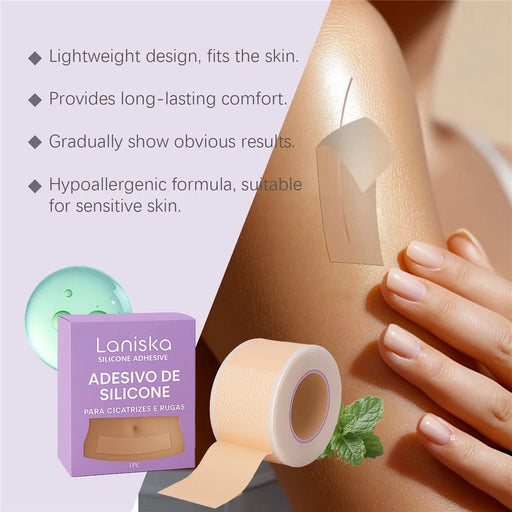 LANISKA 4 x 150cm Scar Removal Sheets Scar Care Patch Silicone Tape Skin Repair Adhesive, LA-B07-0064-01 - 2