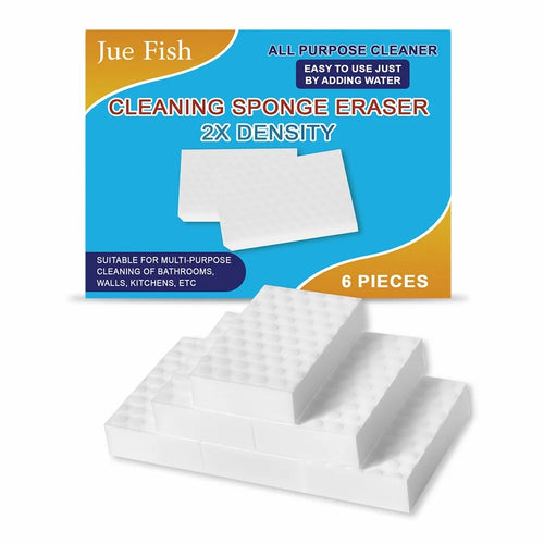 JUE-FISH 6Pcs Nano Sponge for Kitchen Stove Tile Stain Removal Magic Eraser Dishwashing Scrubber, JU-C09-0159-01 - 1