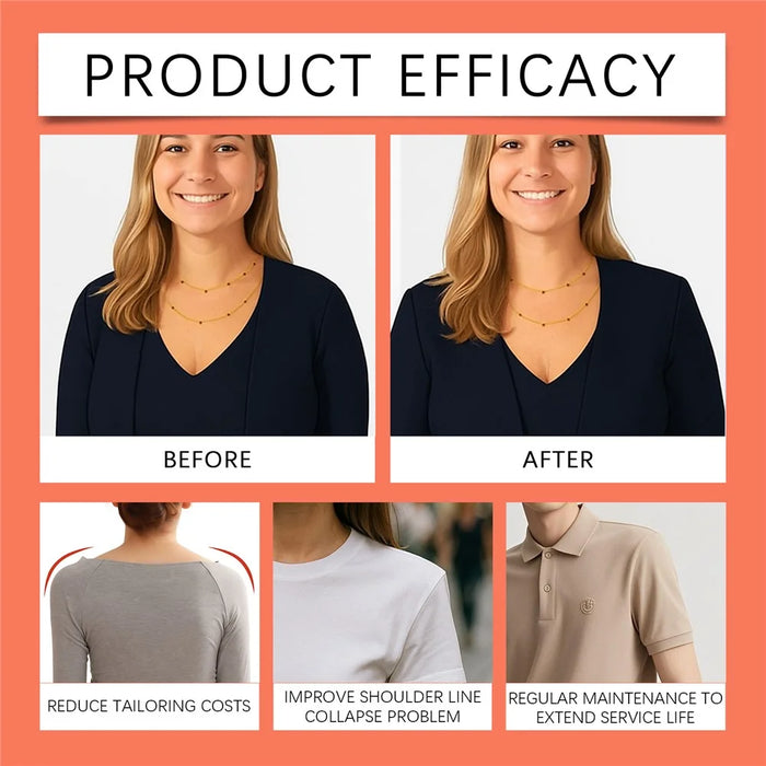 ZERILINA 1 Pair Non Slip Washable Shoulder Pads Reusable Invisible Shoulder Enhancer, ZE-B08-0002-01 - 2