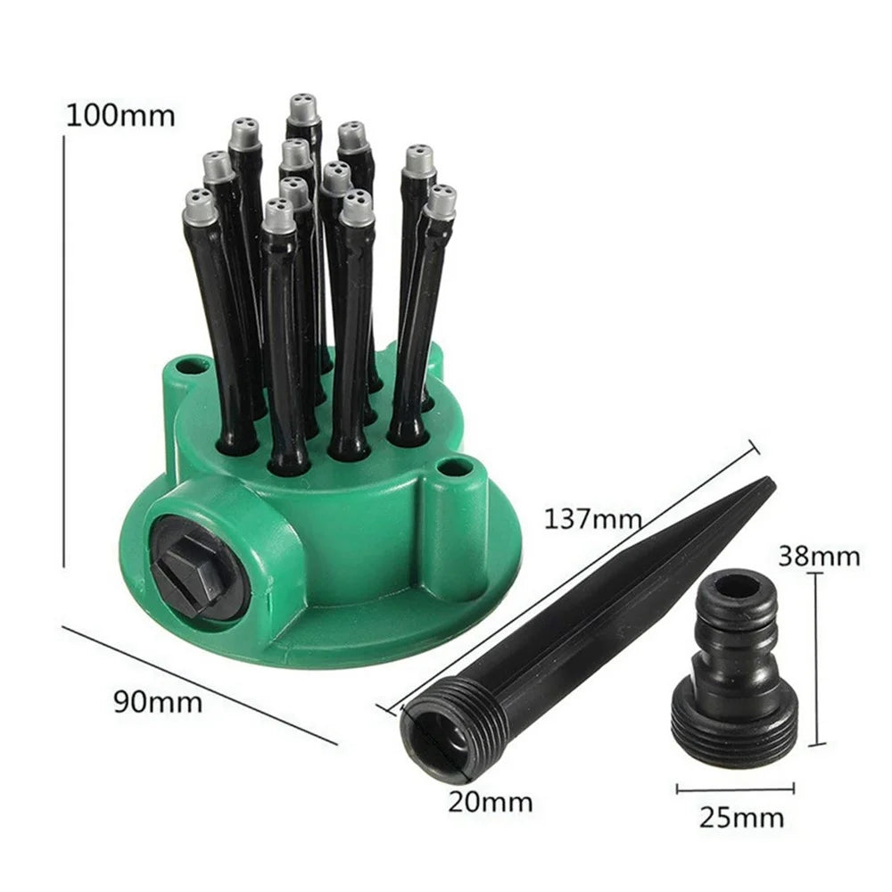 Garden Sprinkler 360-Degree Automatic Sprinkler Multiple Head Adjustable Outdoor Yard Sprinkler System Garden Garden Irrigation Tool - 4
