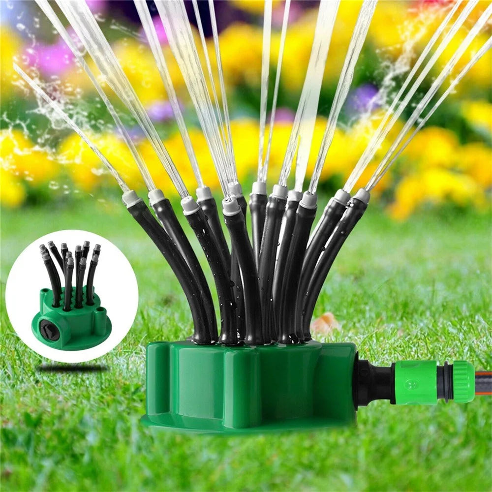 Garden Sprinkler 360-Degree Automatic Sprinkler Multiple Head Adjustable Outdoor Yard Sprinkler System Garden Garden Irrigation Tool - 5