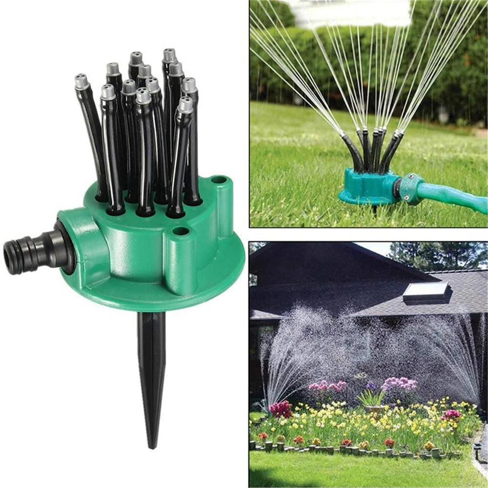 Garden Sprinkler 360-Degree Automatic Sprinkler Multiple Head Adjustable Outdoor Yard Sprinkler System Garden Garden Irrigation Tool - 7