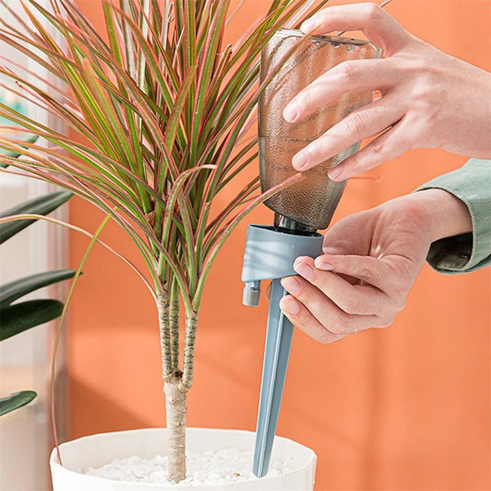 Self Watering Device Set Automatic Plant Water Irrigation Tool Home Vacation Plant Watering Device Kit - Blue - 3