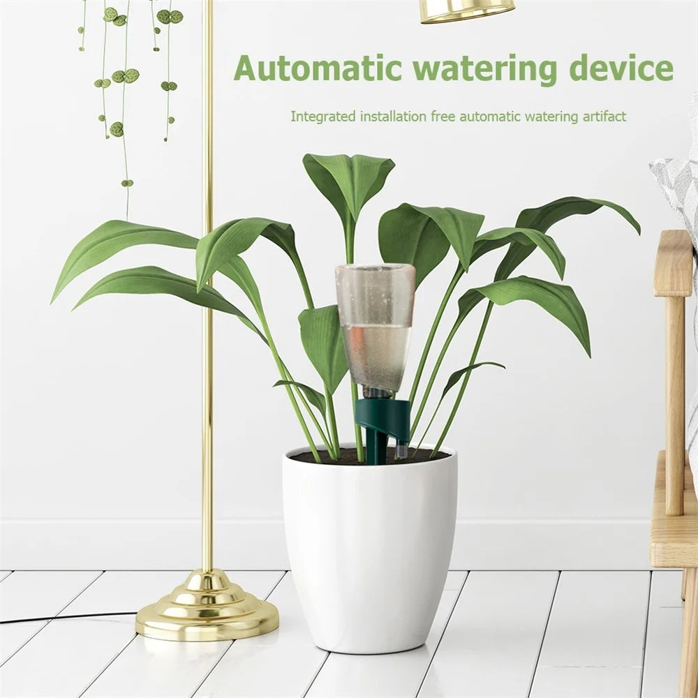 Self Watering Device Set Automatic Plant Water Irrigation Tool Home Vacation Plant Watering Device Kit - Blue - 4