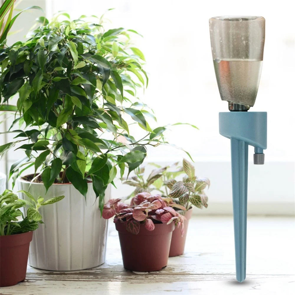 Self Watering Device Set Automatic Plant Water Irrigation Tool Home Vacation Plant Watering Device Kit - Blue - 5