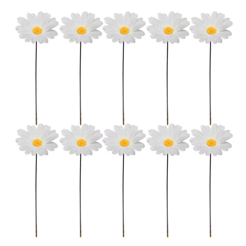 G329 10Pcs / Set Simulated Daisy Shape Garden Stake Outdoor Courtyard Patio Lawn Decoration - 1
