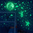2Pcs / Set Glow in the Dark Astronaut Wall Stickers Space Theme Self Adhesive Decals for Kids Bedroom - 6