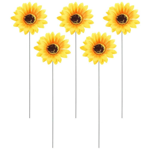 5Pcs / Set Simulated Sunflower Garden Stake Outdoor Courtyard Patio Lawn Decorative Stick - 1