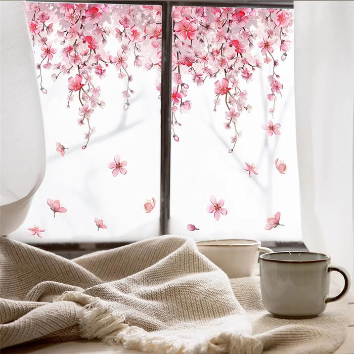Rattan and Floral Removable Wall Sticker Self Adhesive Waterproof PVC Decorative Wallpaper - 2