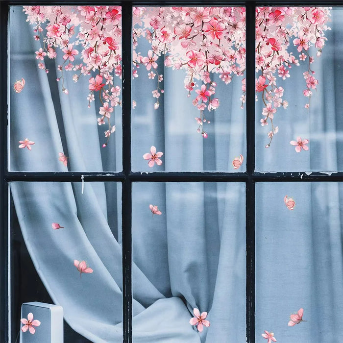 Rattan and Floral Removable Wall Sticker Self Adhesive Waterproof PVC Decorative Wallpaper - 4