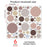 6Pcs / Set Polka Dot Pattern Decorative Wall Stickers Self Adhesive Removable PVC Decals - Style A - 6