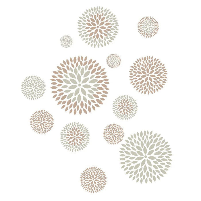 Large Hydrangea Flower Wall Decal for Living Room Office PVC Sticker Background Wall Decoration - 1